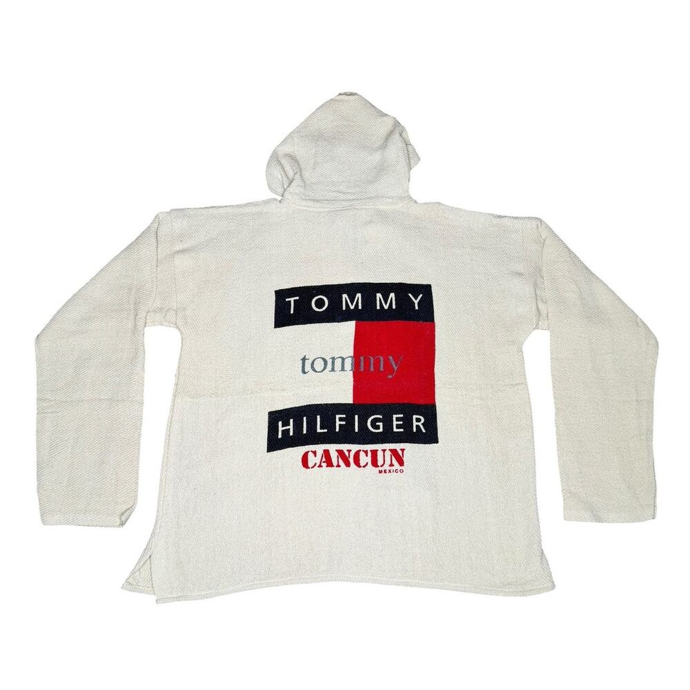 Vintage 90s Tommy Hilfiger Cancun Mexico Pullover Baja Hoodie